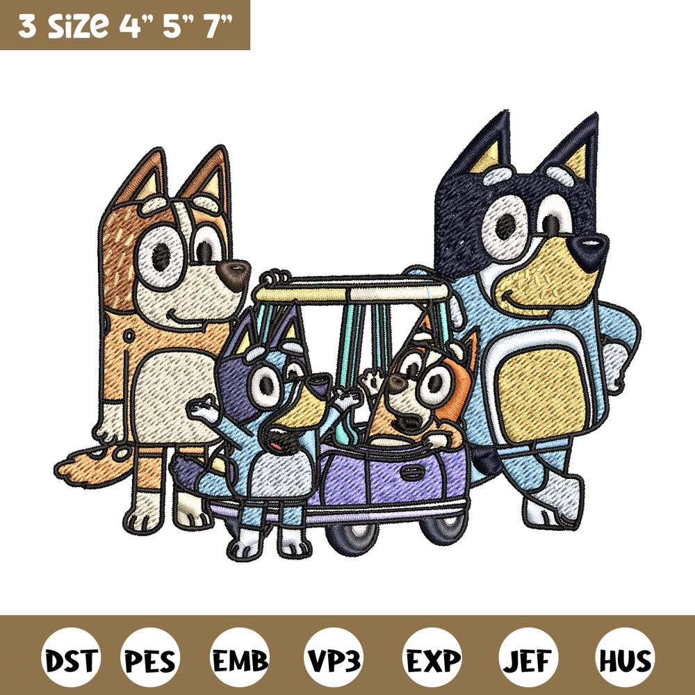 Bluey family embroidery design, Bluey Embroidery, Embroidery File, cartoon design, cartoon shirt, Digital download..jpg