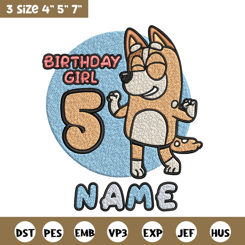 Bluey Mom Birthday Girl Embroidery, Bluey Embroidery, Embroidery File, cartoon shirt, cartoon design, Digital download..jpg