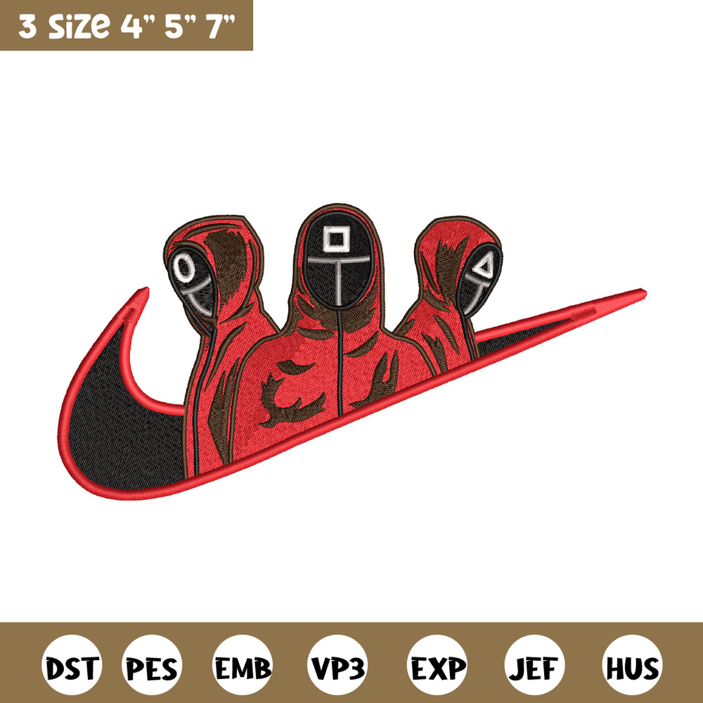 Calamar nike embroidery design, squid game embroidery, nike design, movie design, movie shirt, Digital download.jpg