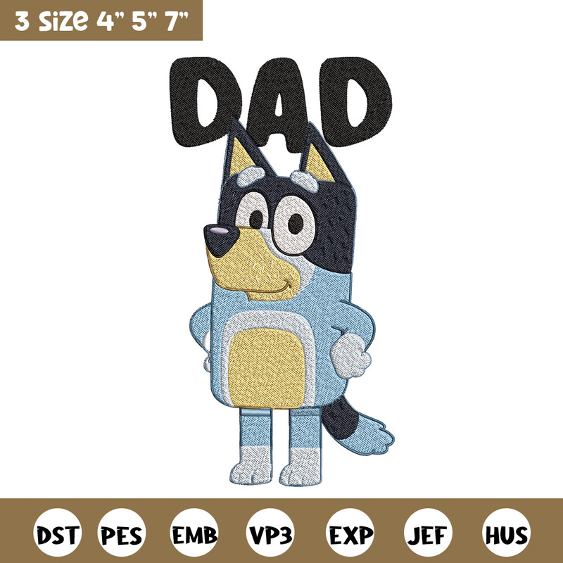 Dad bluey Embroidery, Bluey Cartoon Embroidery, cartoon Embroidery, Embroidery File, cartoon shirt, digital download.jpg