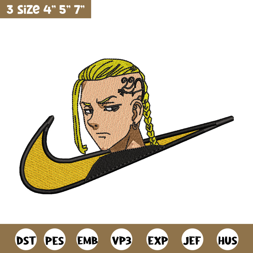 Draken nike embroidery design, Tokyo Revengers embroidery, nike design, anime design, anime shirt, Digital download.jpg