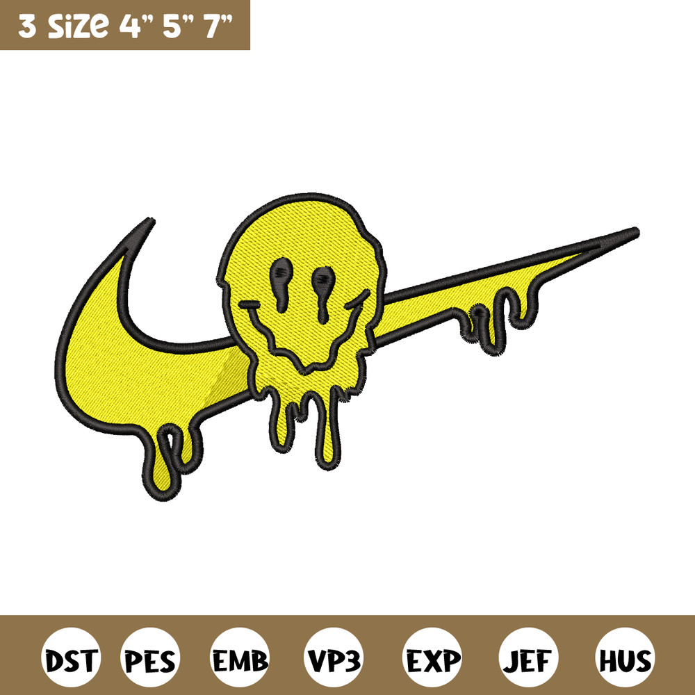 Emoji smile nike embroidery design, Emoji embroidery, nike design, embroidery file, logo shirt, Digital download.jpg