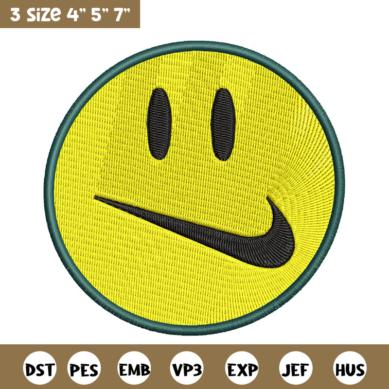 Emoji smile swoosh embroidery design, Emoji embroidery, logo design, embroidery file, logo shirt, Digital download.jpg