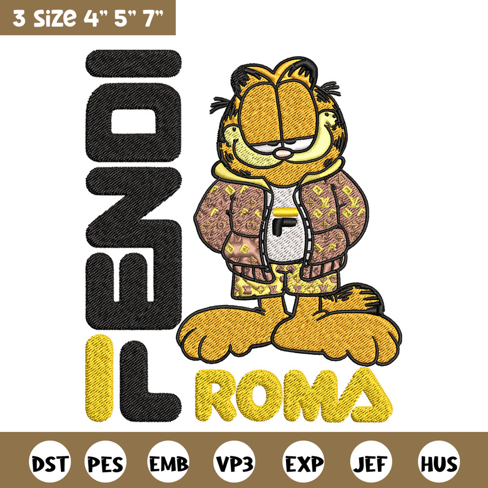 Garfield Fendi Embroidery design, Garfield Fendi cartoon Embroidery, cartoon design, Embroidery File, Instant download..jpg