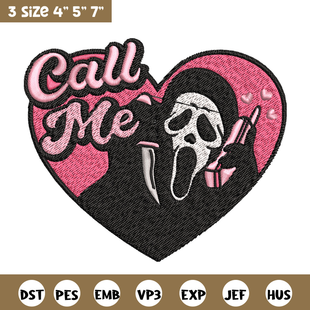Ghostface Scream Embroidery design, Horror Embroidery, Embroidery File, logo design, logo shirt, Digital download..jpg