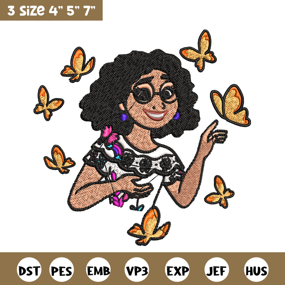 Girl with butterfly cartoon Embroidery design, Cartoon Embroidery, cartoon design, Embroidery File, Instant download..jpg
