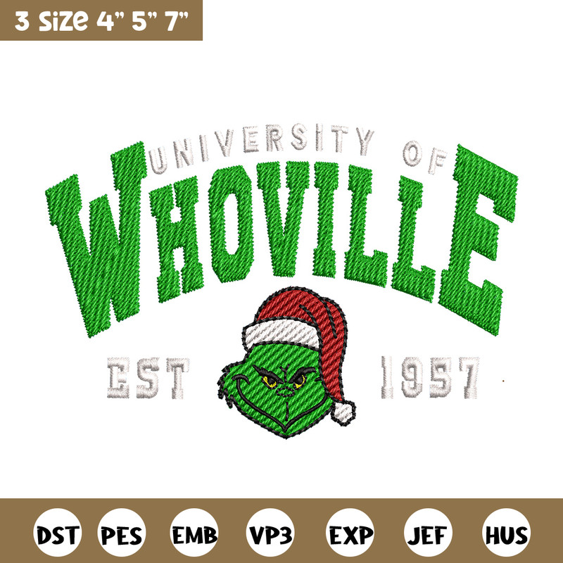 Grinch est1957 embroidery design, Grinch embroidery, Chrismas design, Embroidery file, Embroidery shirt,Digital download.jpg