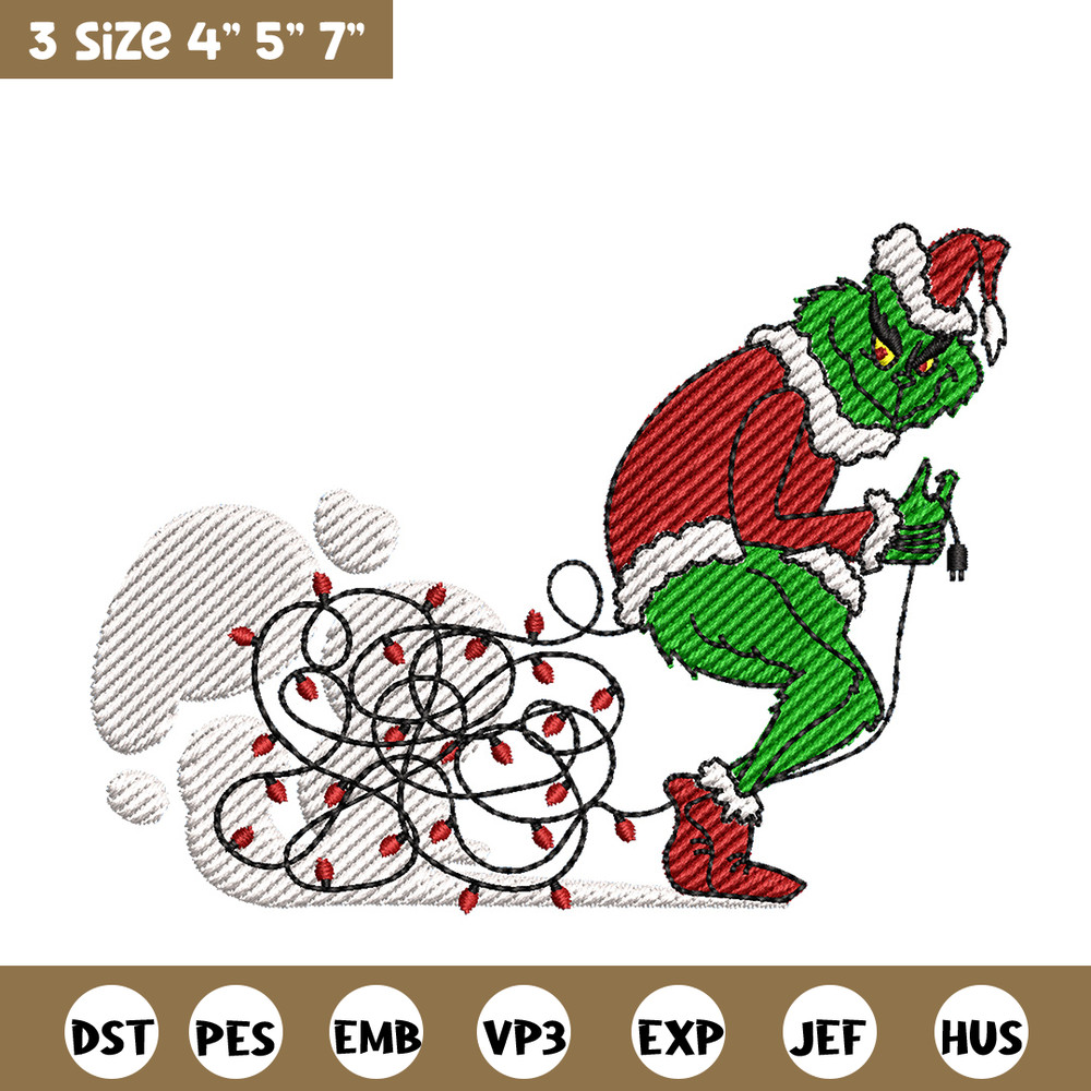 Grinch funny embroidery design, Grinch embroidery, Chrismas design,Embroidery shirt, Embroidery file, Digital download.jpg