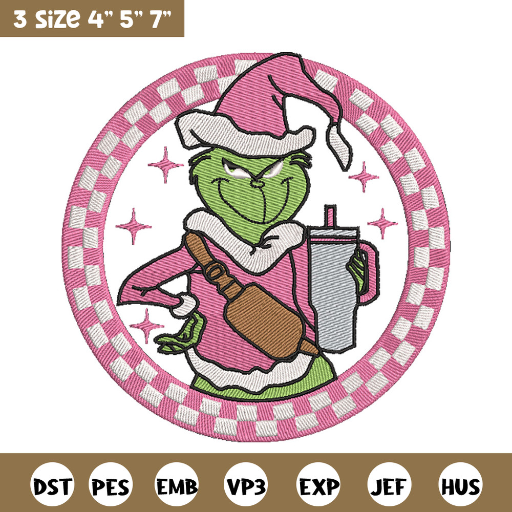 Grinch logo embroidery design, Grinch embroidery, Chrismas design,Embroidery shirt, Embroidery file, Digital download.jpg