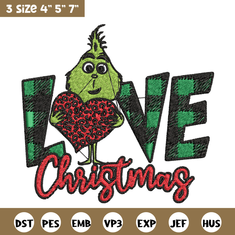 Grinch Love Christmas Embroidery design, Grinch christmas Embroidery, Grinch design, Embroidery file, Instant download..jpg