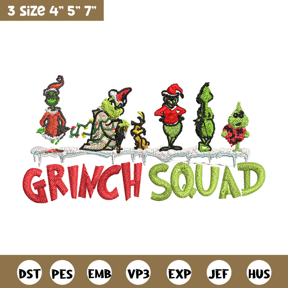 Grinch squad christmas Embroidery design, Grinch Christmas Embroidery, Grinch design, Embroidery File, Digital download..jpg