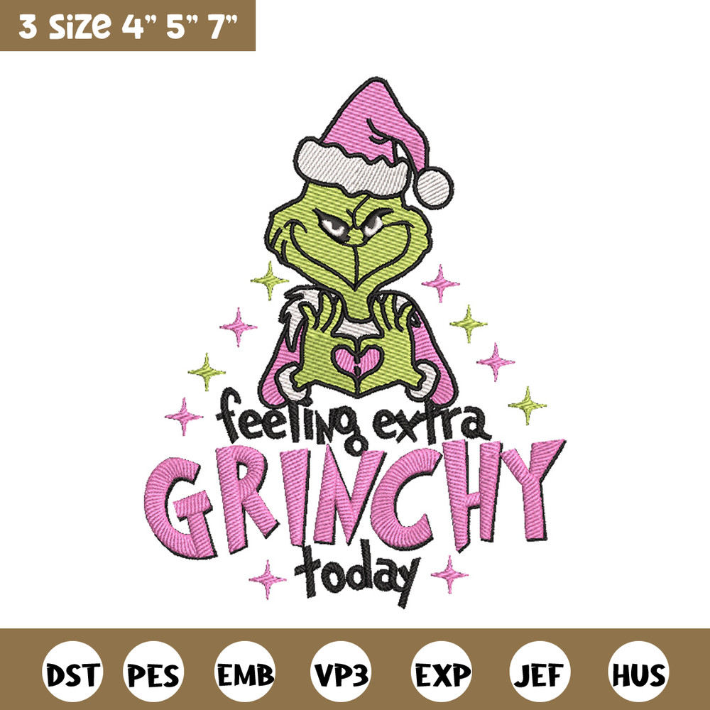 Grinch today embroidery design, Grinch embroidery, Chrismas design,Embroidery shirt, Embroidery file, Digital download.jpg