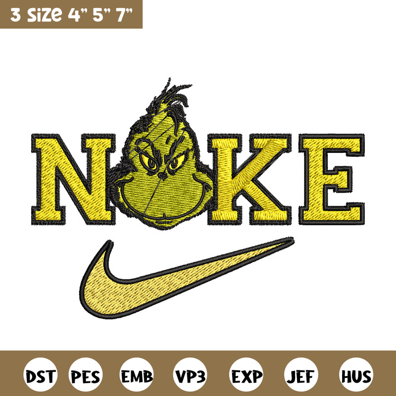Grinch x nike Embroidery Design, Nike Embroidery, Brand Embroidery, Embroidery File, Logo shirt, Digital download.jpg