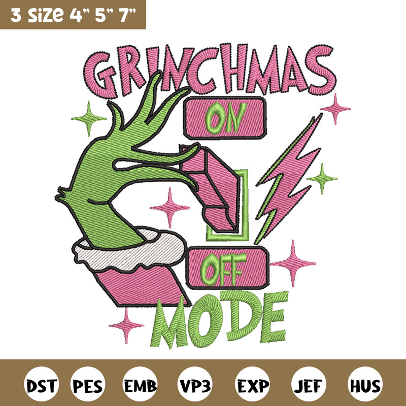 Grinchmas mode embroidery design, Grinch embroidery, Chrismas design, Embroidery shirt, Embroidery file,Digital download.jpg