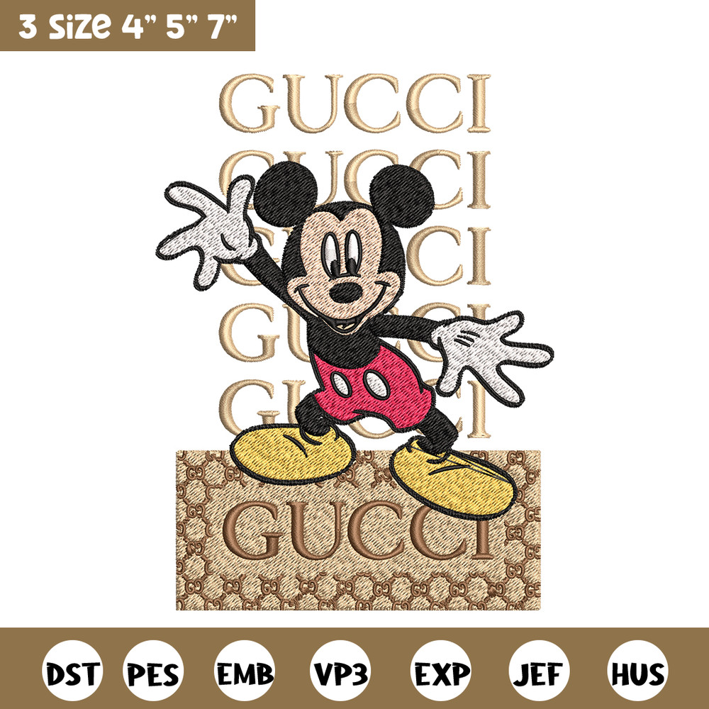 Gucci Mickey Mouse Embroidery design, Gucci Embroidery, Disney design, Embroidery File, cartoon shirt, Digital download..jpg