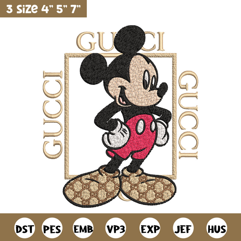 Gucci Mickey Mouse Embroidery design, Gucci Embroidery, Disney design, Embroidery File, cartoon shirt, Instant download..jpg