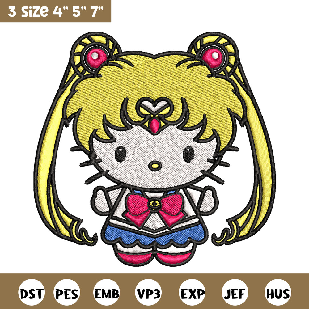Hallokitty Sailor Moon Embroidery design, Hallokitty Embroidery, cartoon design, Embroidery File, Digital download..jpg