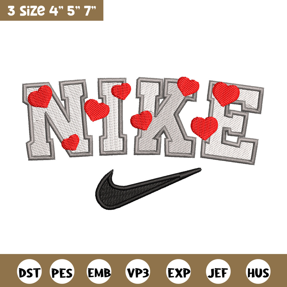 Heart nike embroidery design, Heart embroidery, Nike design, Embroidery shirt, Embroidery file,Digital download.jpg