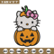 Hello Kitty With Pumpkin Embroidery design, Hellokitty Embroidery, cartoon design, Embroidery File, Digital download.jpg