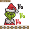 Ho Ho Ho The Grinch Embroidery design, Grinch Embroidery, logo design, Embroidery File, logo shirt, Instant download.jpg