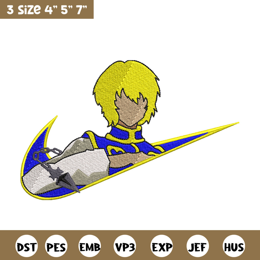 Kurapika Nike embroidery design, Hunter x hunter embroidery, Nike design, anime design, anime shirt, Digital download.jpg