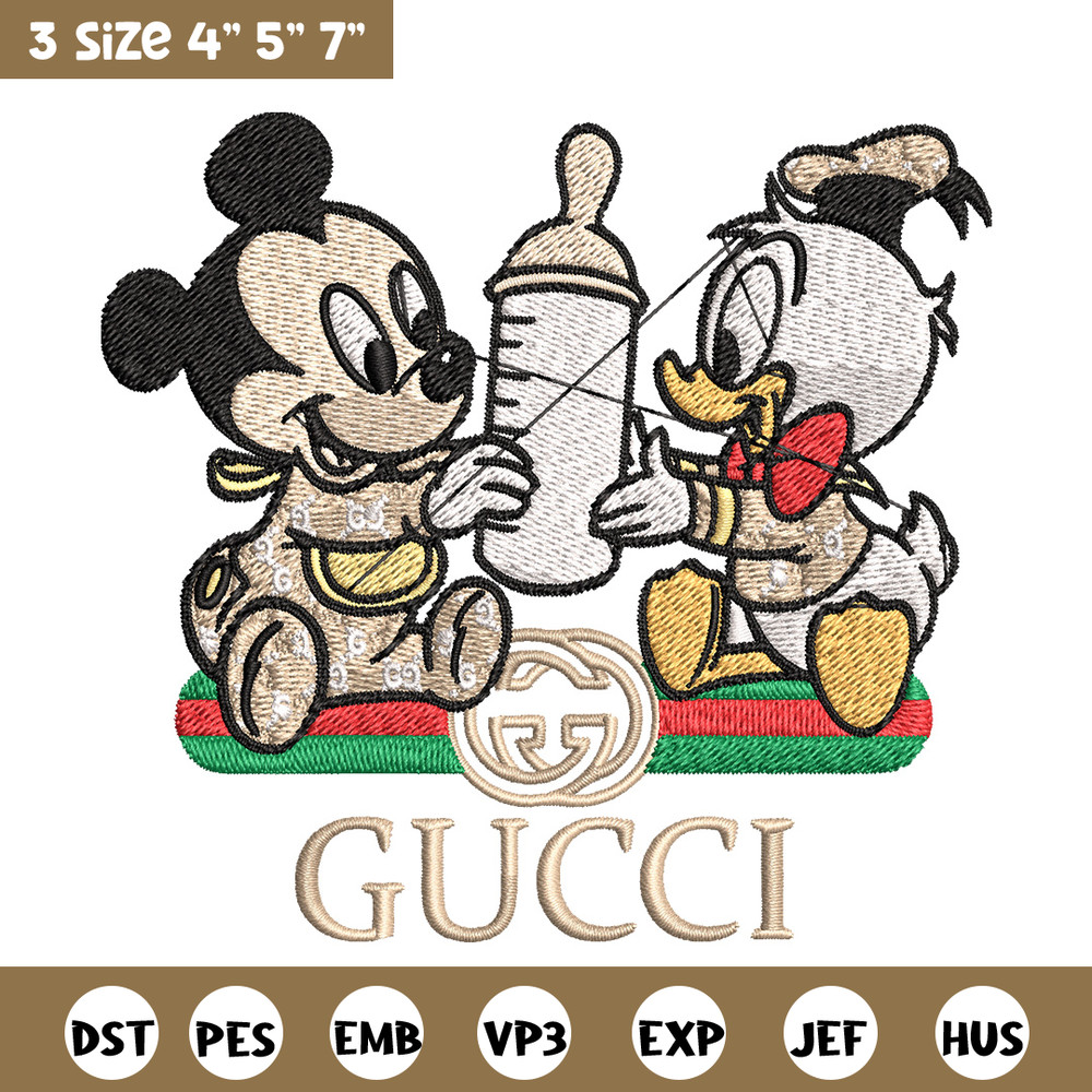 Mickey duck baby Embroidery Design, Gucci Embroidery, Embroidery File, Logo shirt, Sport Embroidery, Digital download..jpg