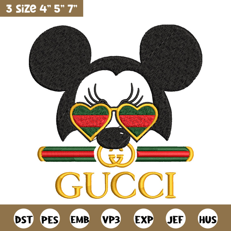 Mickey head gucci Embroidery Design, Gucci Embroidery, Brand Embroidery, Logo shirt, Embroidery File, Digital download.jpg