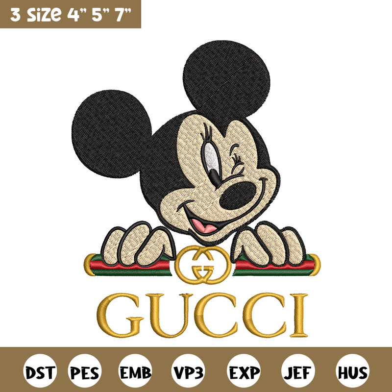 Mickey mouse Embroidery Design, Gucci Embroidery, Brand Embroidery, Embroidery File, Logo shirt, Digital download.jpg