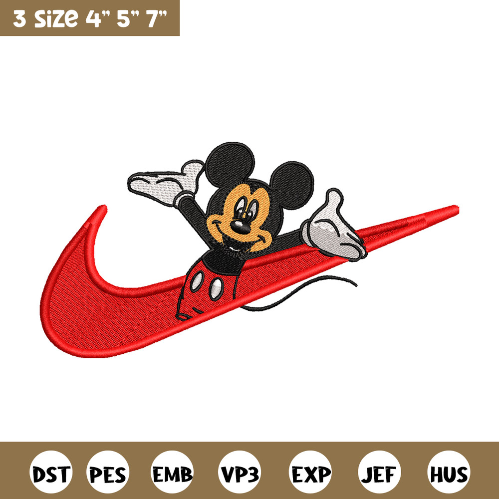 Mickey mouse Nike embroidery design, Disney embroidery, Nike design, cartoon design, cartoon shirt, Digital download.jpg