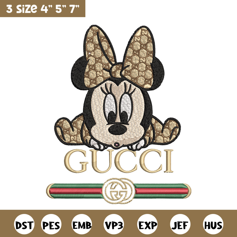 Minnie baby gucci Embroidery Design,Gucci Embroidery, Embroidery File, Logo shirt, Sport Embroidery, Digital download.jpg