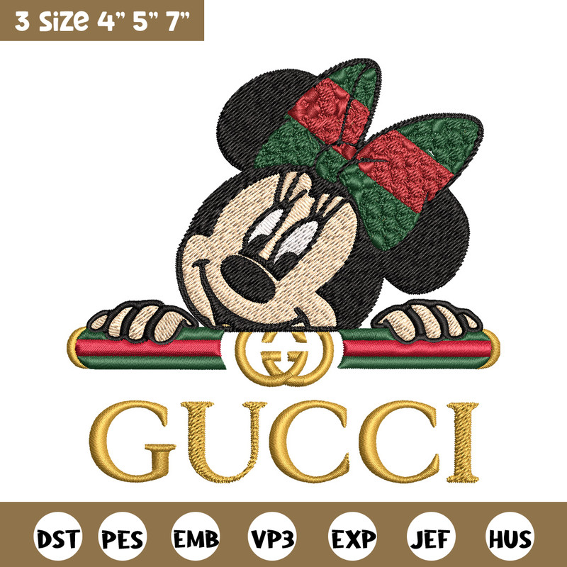 Minnie gucci head Embroidery Design, Gucci Embroidery, Brand Embroidery, Logo shirt, Embroidery File, Digital download.jpg
