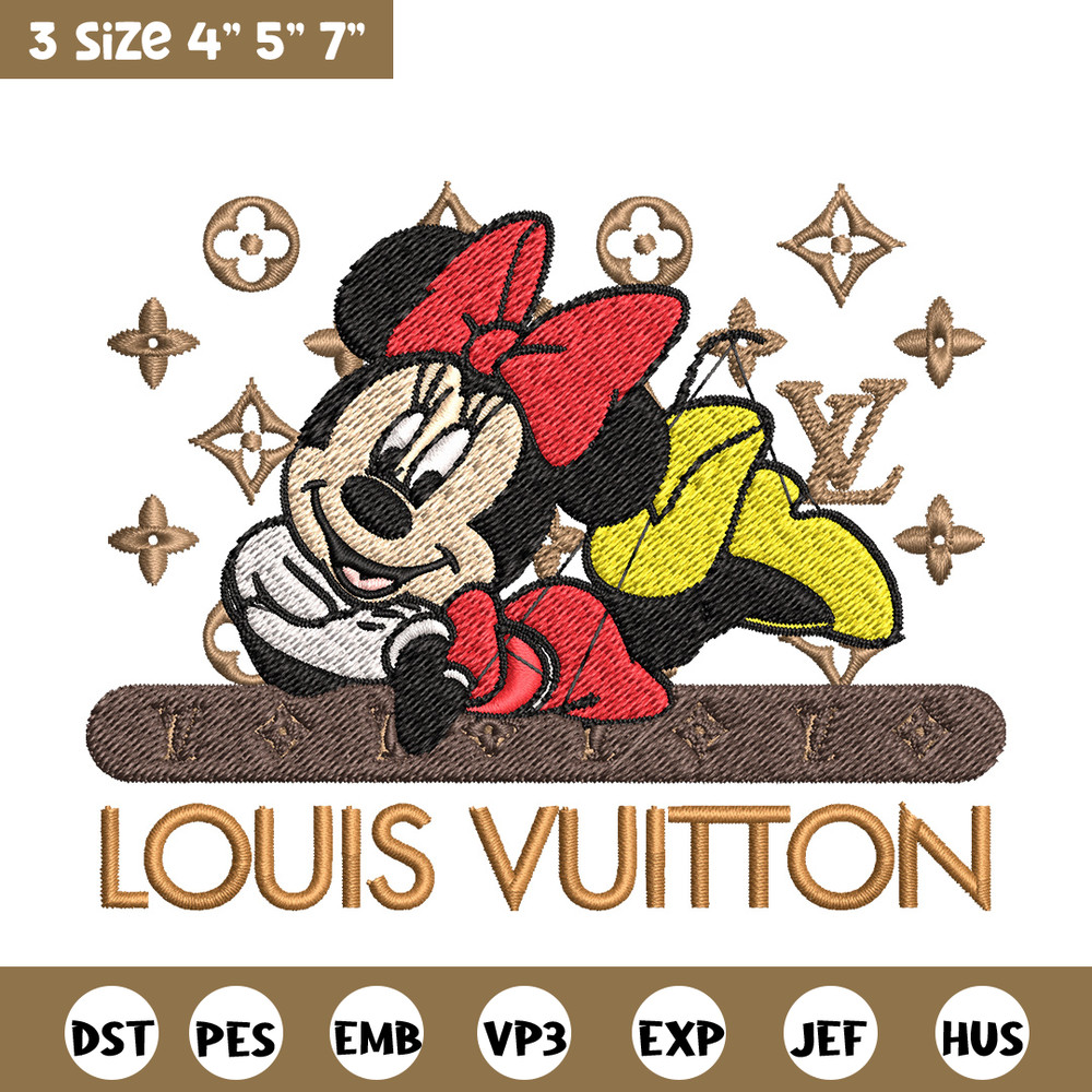 Minnie louis vuitton Embroidery Design, Lv Embroidery, Embroidery File, Brand Embroidery, Logo shirt, Digital download.jpg