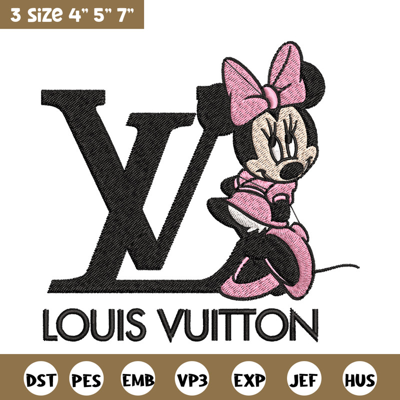 Minnie louis vuitton Embroidery Design, Lv Embroidery, Embroidery File, Disney Embroidery, Logo shirt, Digital download.jpg