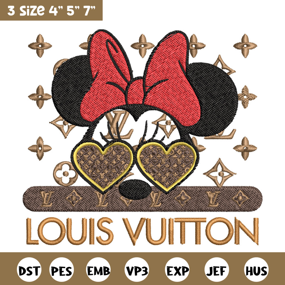 Minnie love lv Embroidery Design, Lv Embroidery, Embroidery File, Brand Embroidery, Logo shirt, Digital download.jpg