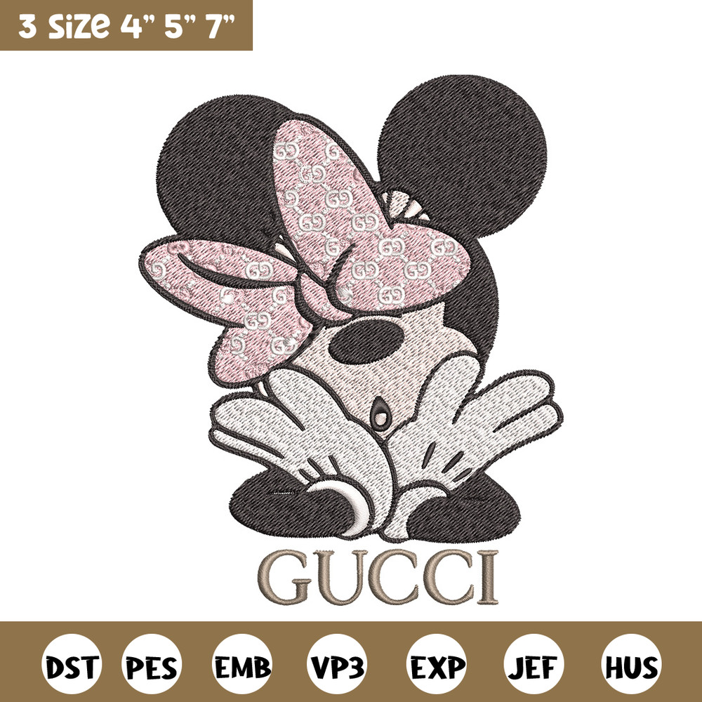 Minnie mouse Embroidery Design, Gucci Embroidery, Brand Embroidery, Logo shirt, Embroidery File, Digital download.jpg