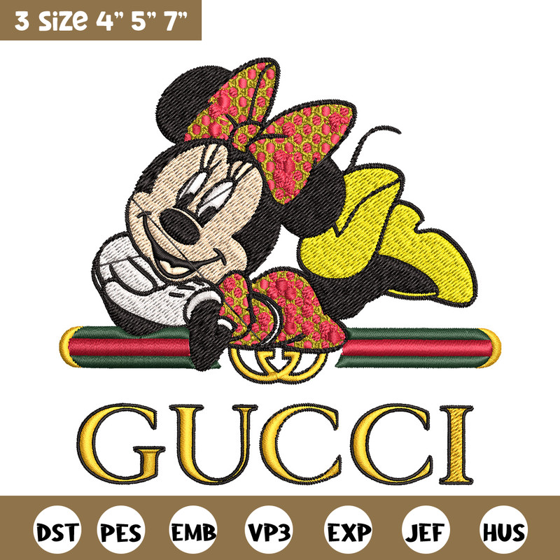 Minnie smile Embroidery Design, Gucci Embroidery, Brand Embroidery, Logo shirt, Embroidery File, Digital download.jpg