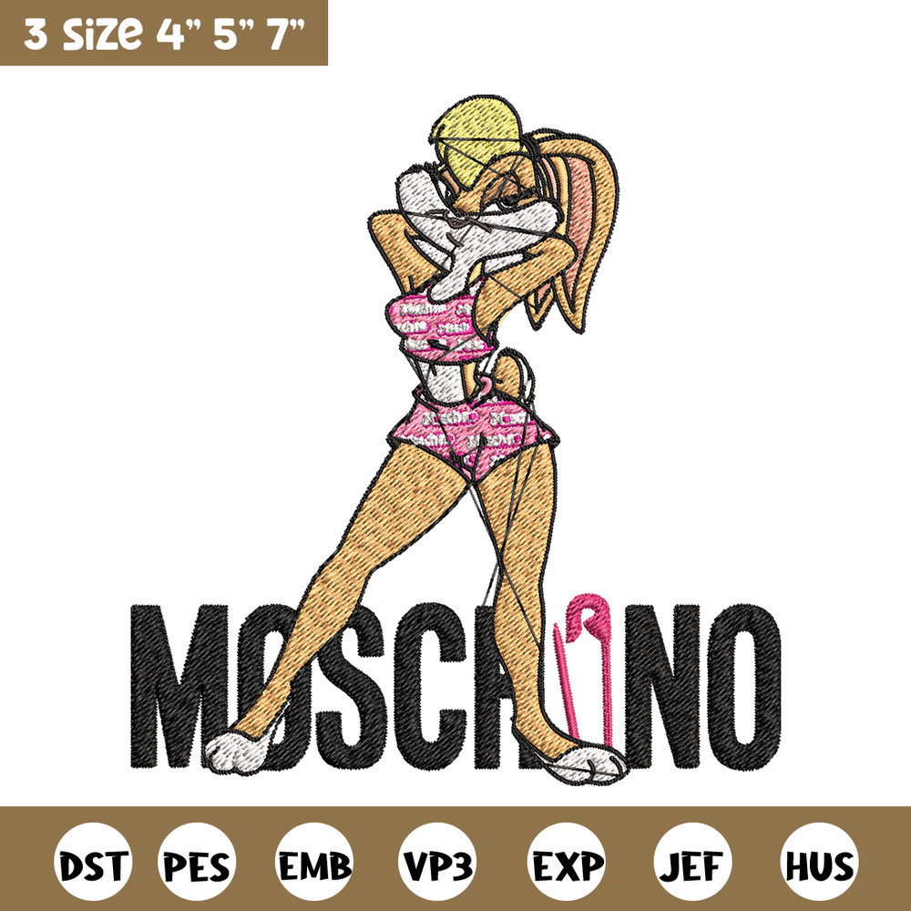 Moschino Milano Lola Bunny Embroidery design, Lola Bunny Embroidery, cartoon design, Embroidery File, Instant download..jpg
