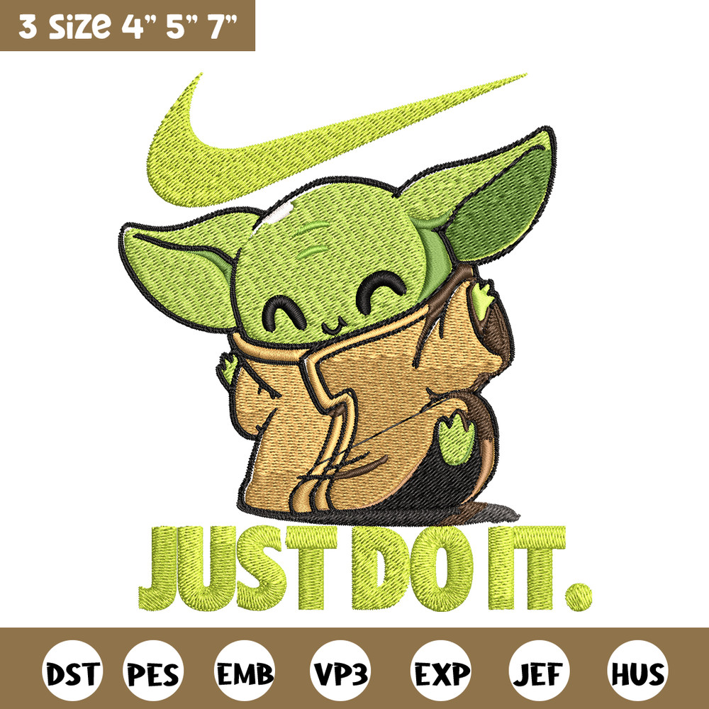 Nike Baby Yoda Embroidery design, Nike Baby Yoda cartoon Embroidery, Nike design, Embroidery file, Instant download..jpg