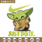 Nike Baby Yoda Embroidery design, Nike Baby Yoda cartoon Embroidery, Nike design, Embroidery file, Instant download..jpg