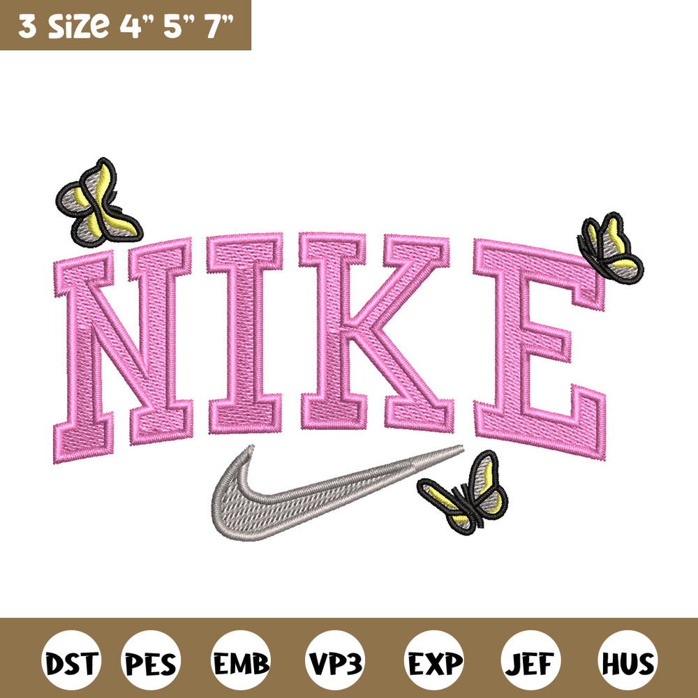 Nike butterfly embroidery design, Butterfly embroidery, Nike design, Embroidery shirt, Embroidery file, Digital download.jpg