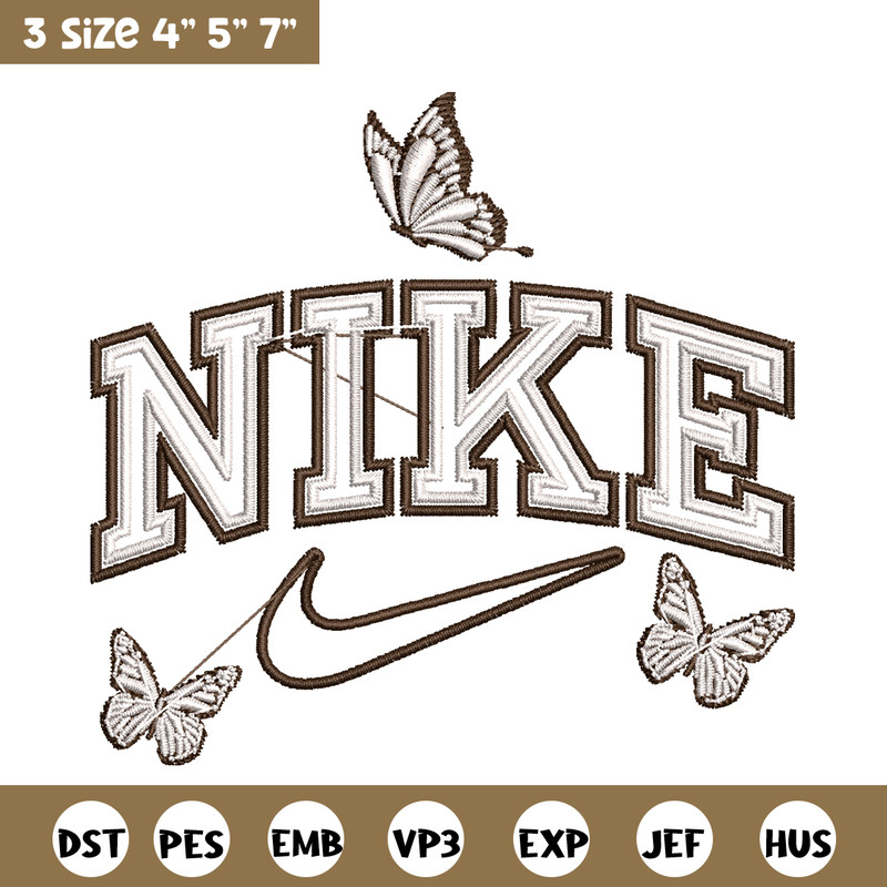 Nike butterfly embroidery design, logo embroidery, logo design, logo shirt, digital download.jpg