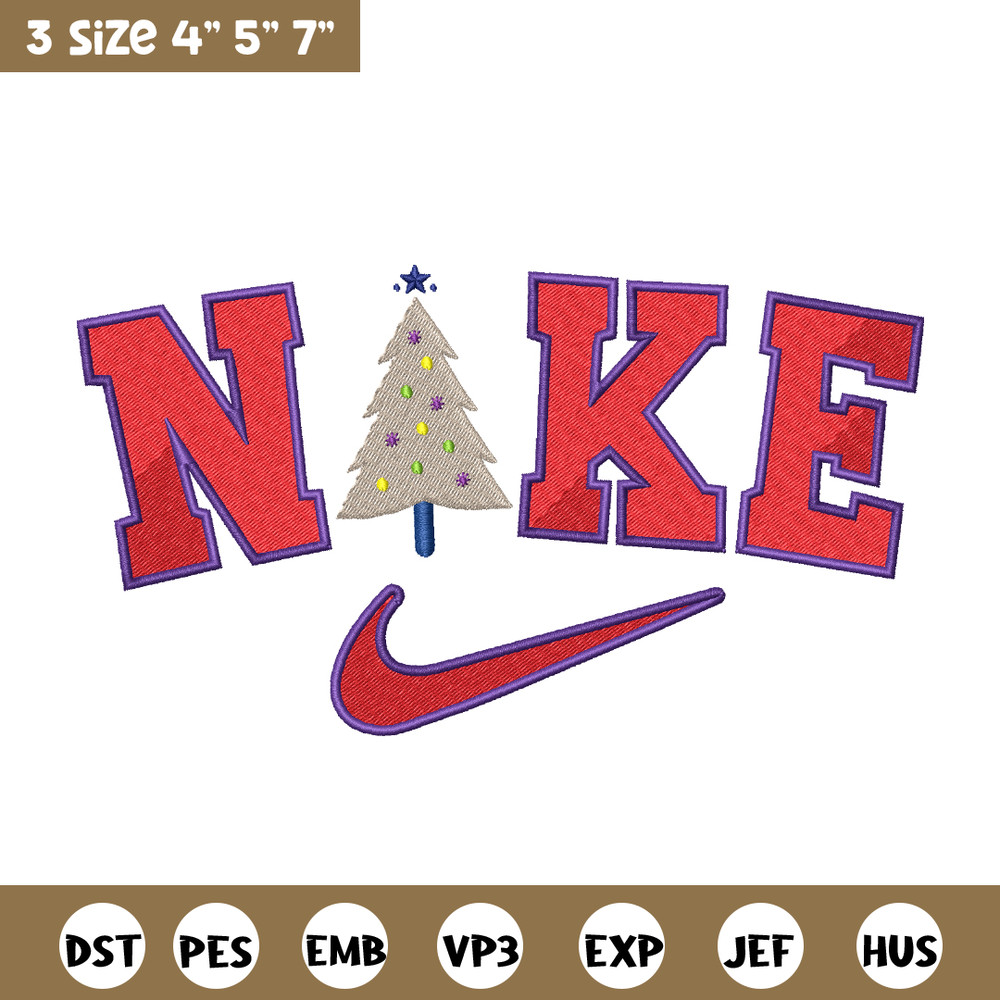 Nike christmas embroidery design, Logo embroidery, Nike design, Embroidery file, logo shirt, Instant download.jpg