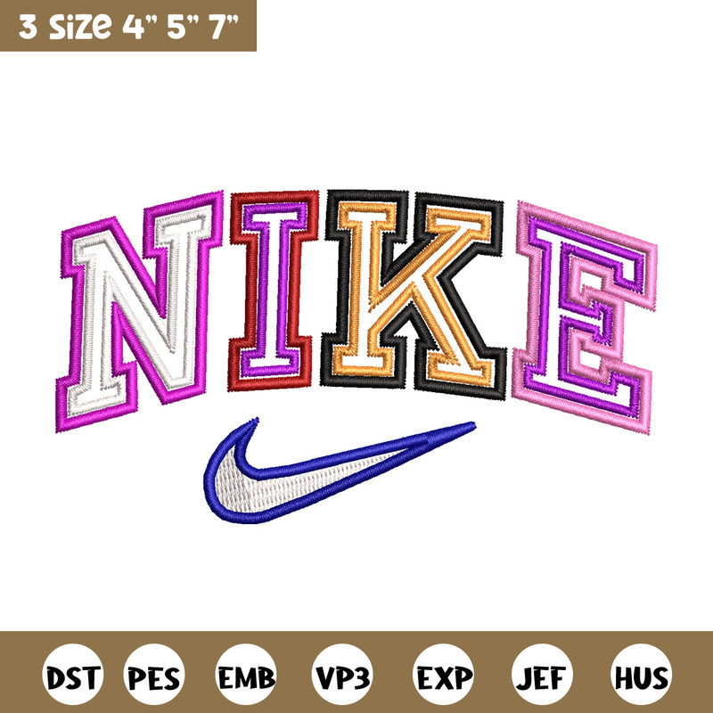 Nike color embroidery design, Nike embroidery, Nike design, Embroidery shirt, Embroidery file,Digital download.jpg