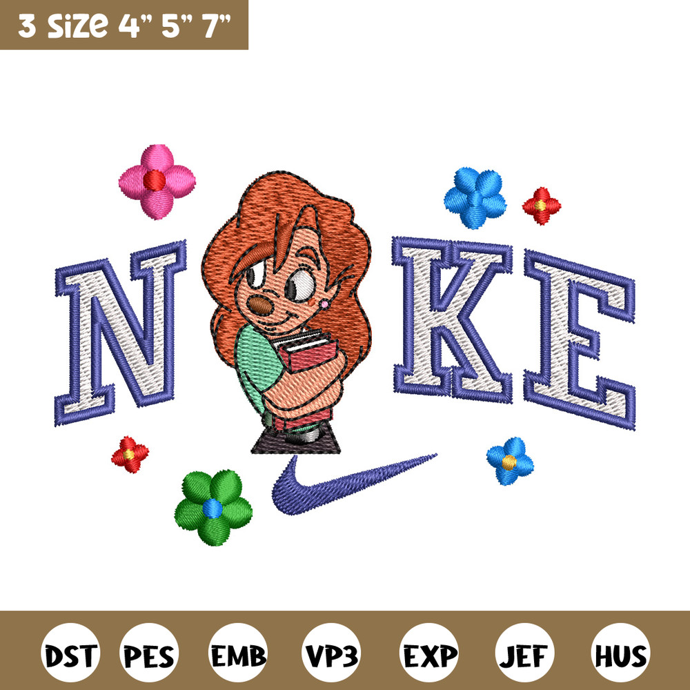 Nike flower girl embroidery design, Nike embroidery, Nike design, Embroidery shirt, Embroidery file,Digital download.jpg