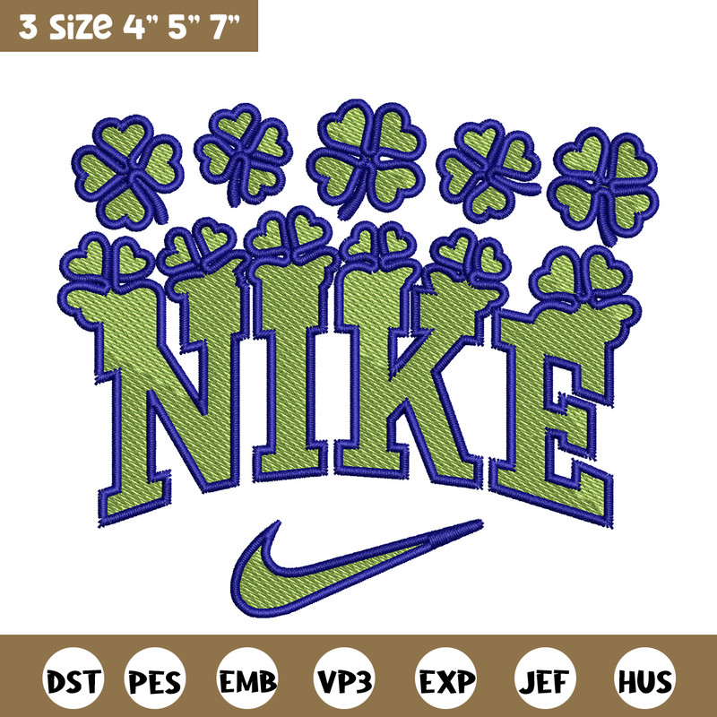 Nike flower green embroidery design, Flower embroidery, Nike design, Embroidery shirt, Embroidery file, Digital download.jpg