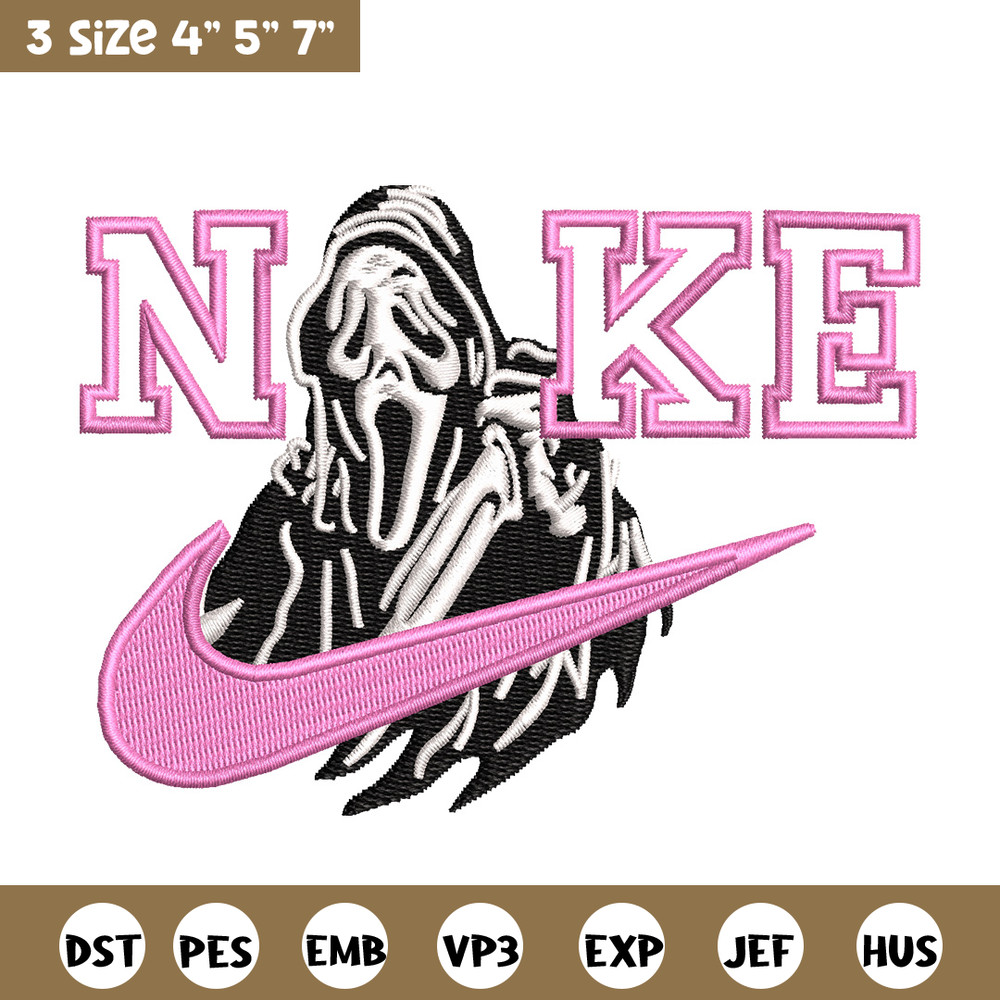 Nike ghost embroidery design, Horror embroidery, Nike design, Embroidery shirt, Embroidery file, Digital download.jpg