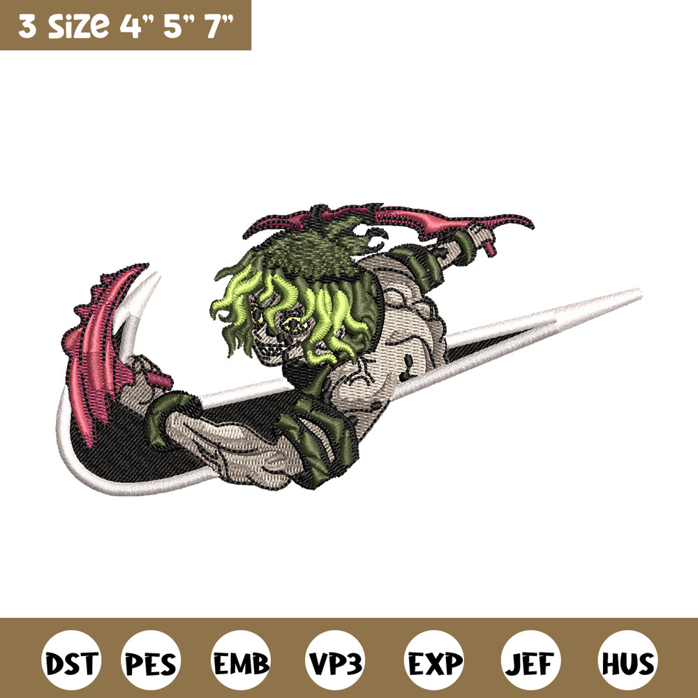 Nike Gyutaro embroidery design, Kimetsu no Yaiba embroidery, nike design, anime shirt, digital download.jpg