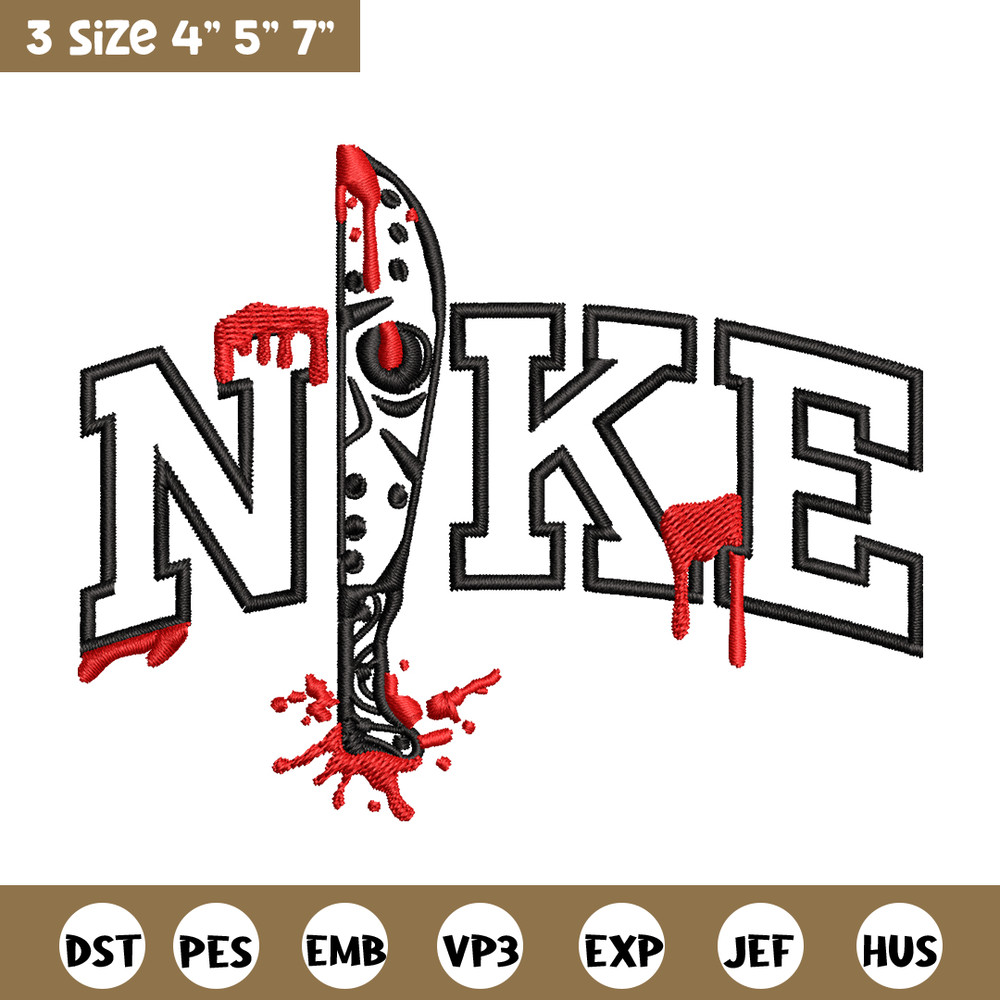 Nike Jason Voorhees Embroidery design, Horror Embroidery, nike design, Embroidery File, logo shirt, Digital download..jpg