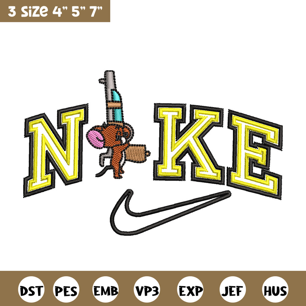 Nike jerry embroidery design, Tom jerry embroidery, Nike design, Embroidery shirt, Embroidery file,Digital download.jpg