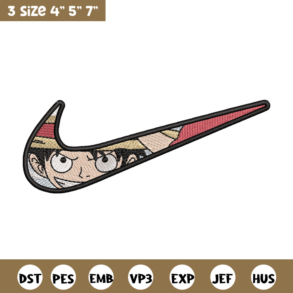 Nike luffy smile embroidery design, One piece embroidery,Nike design,Embroidery shirt, Embroidery file, Digital download.jpg